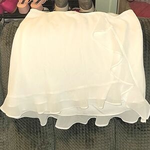 Wild fable white ruffle mini skirt